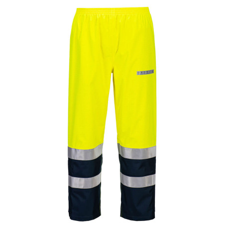 Portwest - Pantalon de pluie résistant à la flamme en Bizflame haute visibilité classe 2
