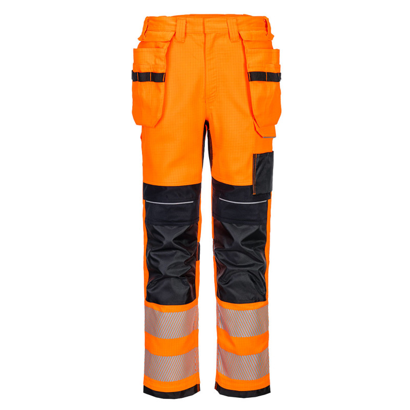 Portwest - Pantalon de travail résistant à la flamme en Modaflame poches holster PW3 haute visibilité classe 2