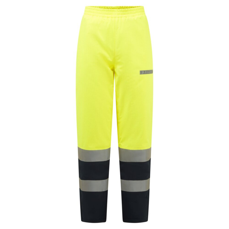 Portwest - Pantalon de travail d'hiver imperméable anti-flamme avec tissu Bizflame haute visibilité classe 2