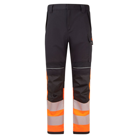 Portwest - Pantalon de travail en Modaflame PW3 orange et noir haute visibilité classe 1