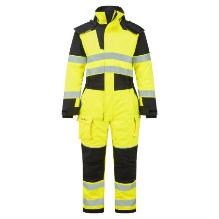 Portwest - Combinaison de travail multirisques chaude en Modaflame PW3 haute visibilité classe 3