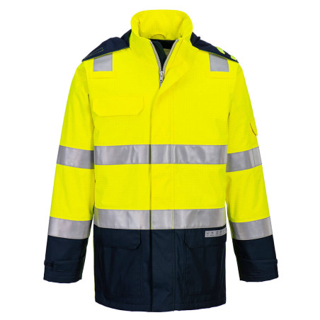 Portwest - Veste de pluie résistante à la flamme en Bizflame haute visibilité classe 3