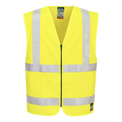 Portwest - Gilet de sécurité zippé résistant à la flamme en Bizflame haute visibilité classe 2