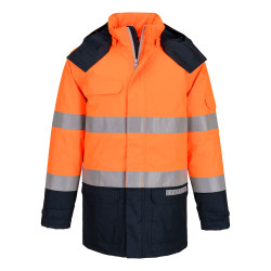 Portwest - Parka longue résistante à la flamme en Bizflame haute visibilité classe 3