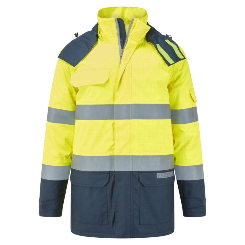 Portwest - Parka longue résistante à la flamme en Bizflame haute visibilité classe 3