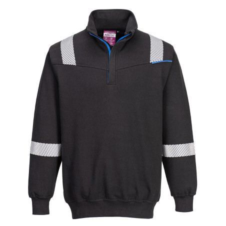 Portwest - Sweat-shirt résistant à la flamme en Modaflame noir WX3