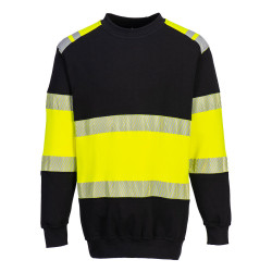 Portwest - Sweat-shirt bicolore en Modaflame PW3 haute visibilité classe 1