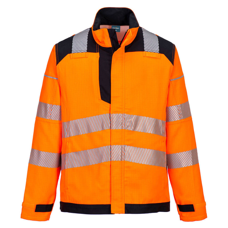 Portwest - Veste de travail bicolore avec aération dorsale en Modaflame PW3 haute visibilité classe 3