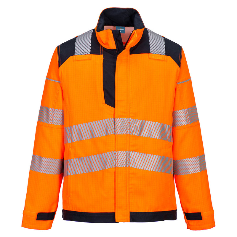Portwest - Veste de travail bicolore avec aération dorsale en Modaflame PW3 haute visibilité classe 3
