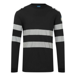 Portwest - Tee-shirt manches longues en Modaflame léger bandes réfléchissantes PW3