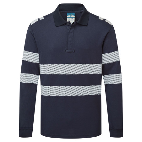 Portwest - Polo manches longues en Modaflame léger bandes réfléchissantes PW3