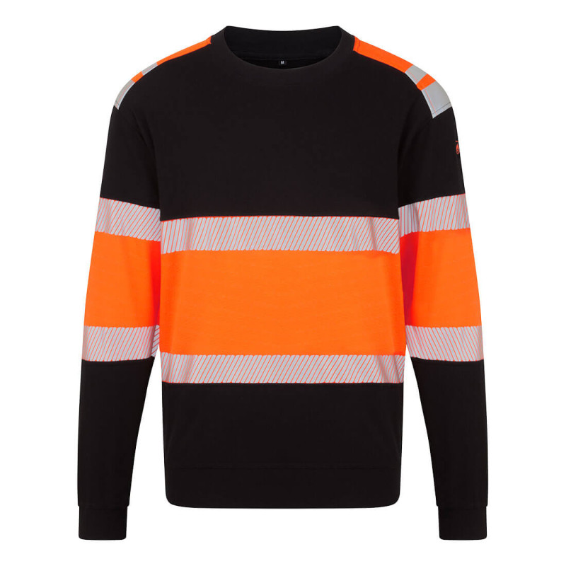 Portwest - Sweat-shirt bicolore en Modaflame PW3 haute visibilité orange et noir classe 1