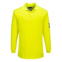 Portwest - Polo manches longues en Modaflame jaune fluo