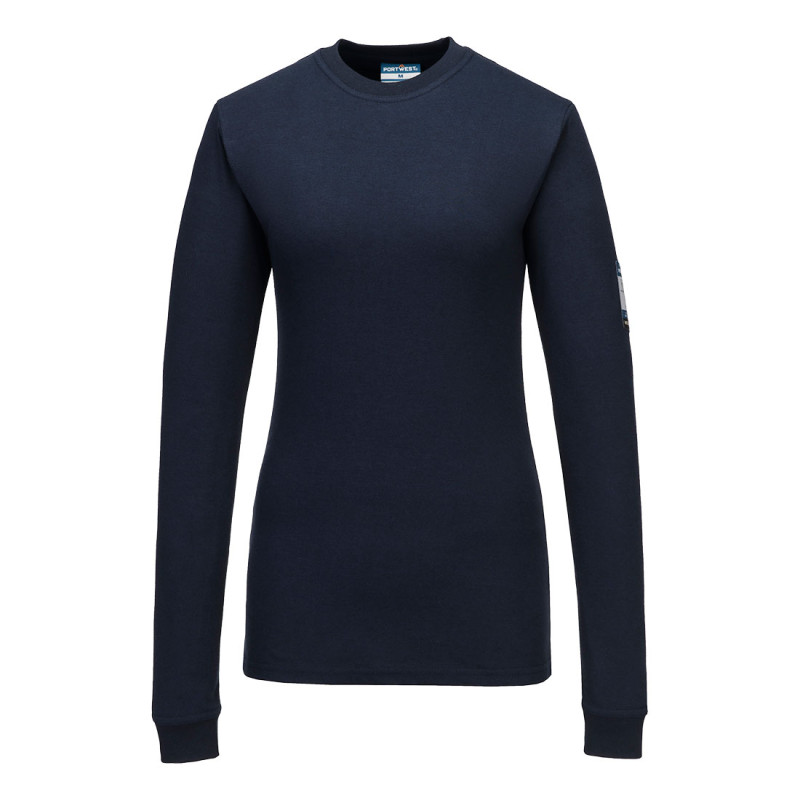 Portwest - Tee-shirt manches longues pour femmes en Modaflame haute qualité bleu foncé
