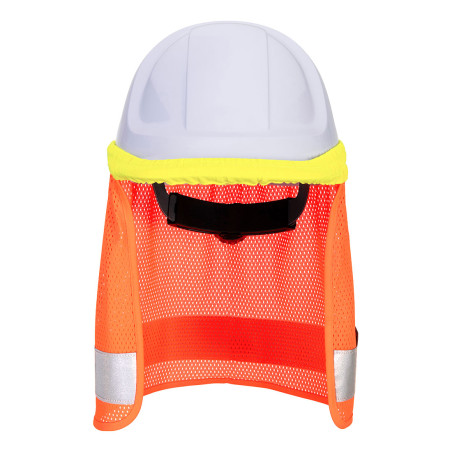 Portwest - Saharienne ventilée pour casque de chantier spécial été en maille haute visibilité