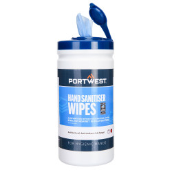 Portwest - Lingettes désinfectantes pour les mains antibactériennes et antifongiques (200 lingettes)