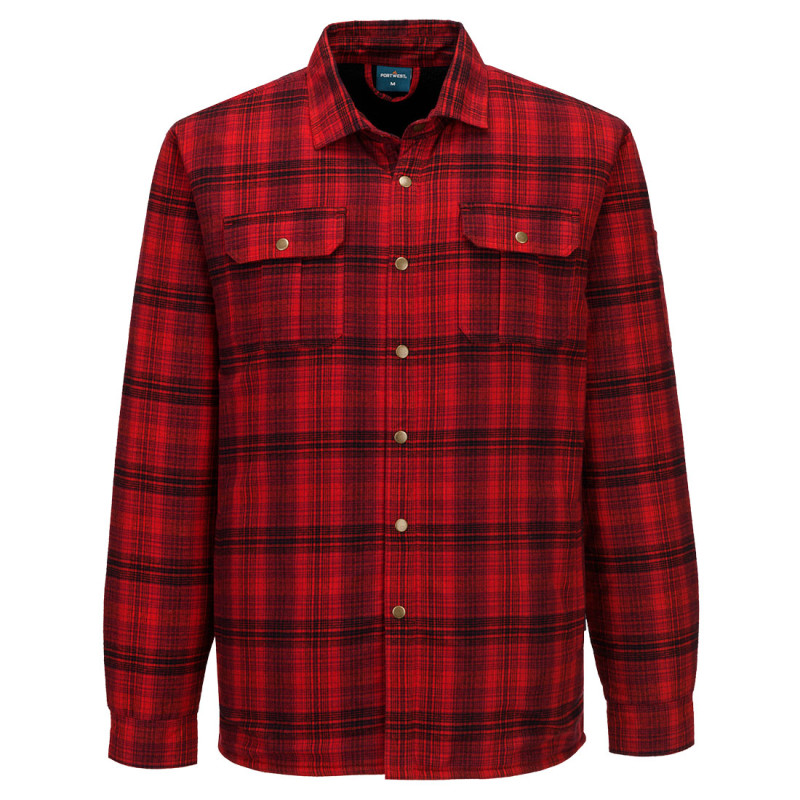 Portwest - Chemise de travail doublée sherpa 100% coton à carreaux KA3
