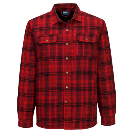 Portwest - Chemise de travail doublée sherpa 100% coton à carreaux KA3