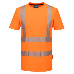 Portwest - Tee-shirt manches courtes en tissu respirant coupe slim KX3 haute visibilité classe 2