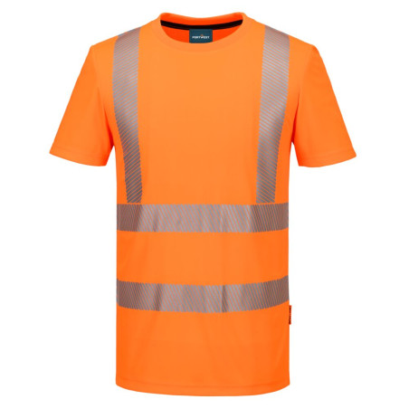Portwest - Tee-shirt manches courtes en tissu respirant coupe slim KX3 haute visibilité classe 2
