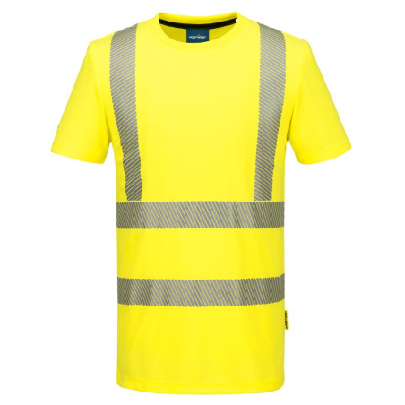 Portwest - Tee-shirt manches courtes en tissu respirant coupe slim KX3 haute visibilité classe 2