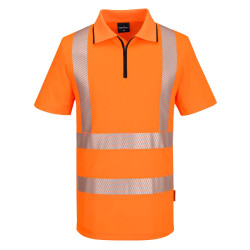 Portwest - Polo manches courtes en tissu respirant coupe slim KX3 haute visibilité classe 2