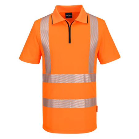 Portwest - Polo manches courtes en tissu respirant coupe slim KX3 haute visibilité classe 2