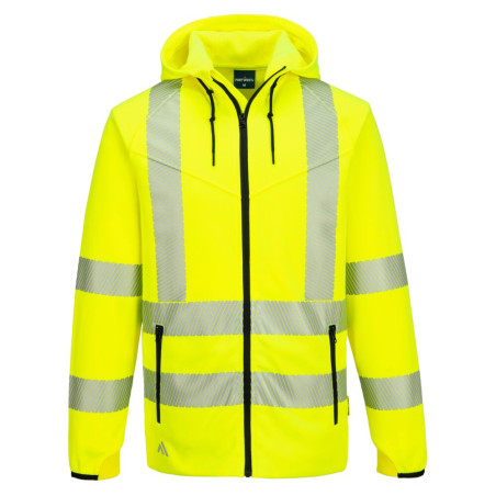 Portwest - Sweat-shirt zippé à capuche en poly-coton moderne KX3 haute visibilité classe 2 ou 3