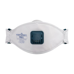 Portwest - Masques respiratoires jetables et pliables à valve Dolomite FFP2 forme souple (Pack de 10)