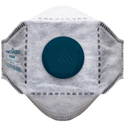 Portwest - Masques respiratoires jetables 3 plis en fibre de carbone EAGLE à valve Dolomite FFP2 (Pack de 10)