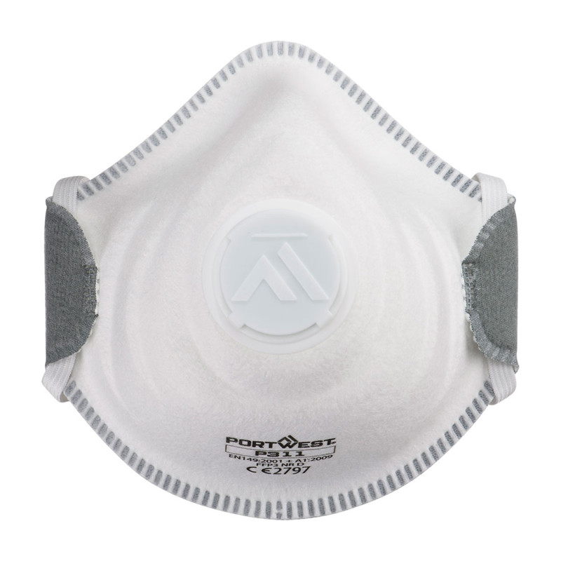 Portwest - Masques respiratoires jetables faible résistance à soupape Dolomite FFP3 (Pack de 10)