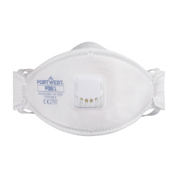 Portwest - Masques respiratoires jetables forme souple et pliable à valve Dolomite FFP3 (Pack de 10)
