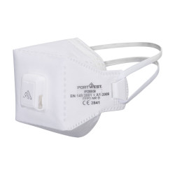 Portwest - Masques respiratoires jetables compacts et pliables EAGLE à valve Dolomite FFP3 (Pack de 10)