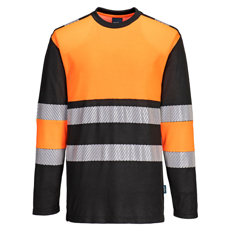 Portwest - Tee-shirt manches longues bicolore PW3 haute visibilité classe 1