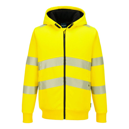 Portwest - Sweat-shirt à capuche d'hiver doublure sherpa PW3 haute visibilité classe 3