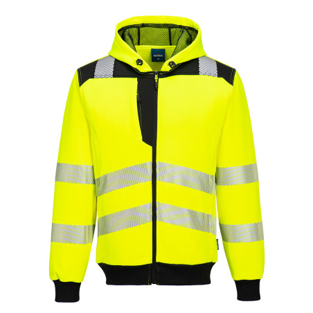 Portwest - Sweat-shirt à capuche zippé PW3 haute visibilité classe 2 ou 3