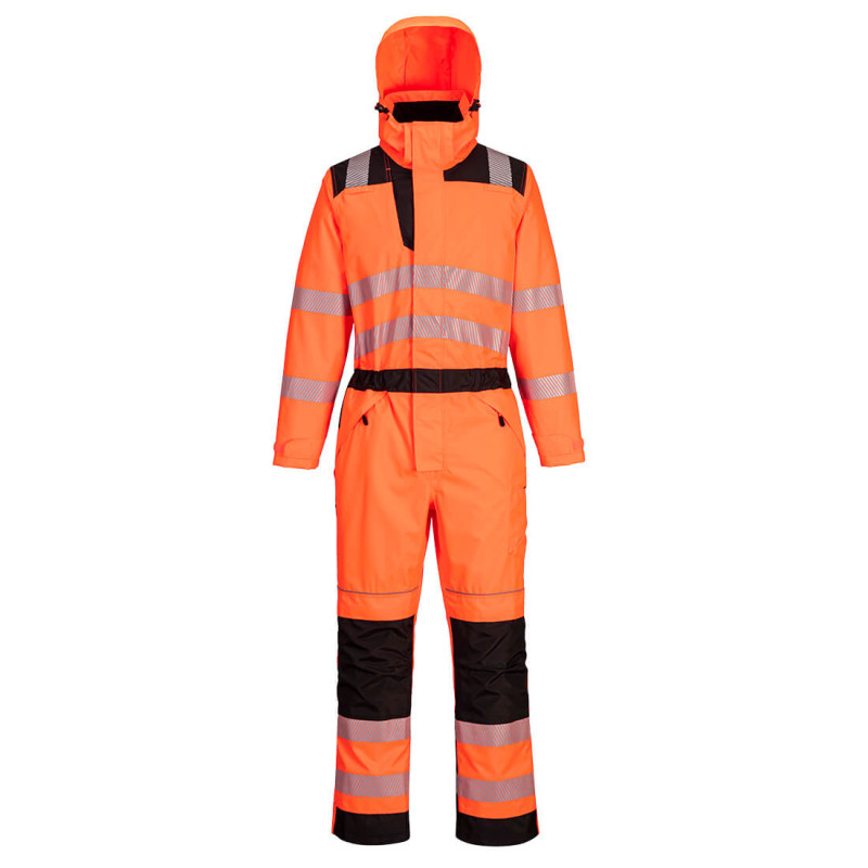 Portwest - Combinaison de pluie PW3 imperméable à capuche haute visibilité classe 3