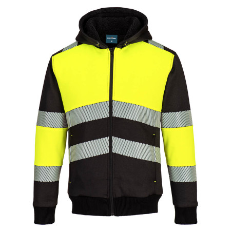 Portwest - Sweat-shirt à capuche d'hiver bicolore PW3 haute visibilité classe 1