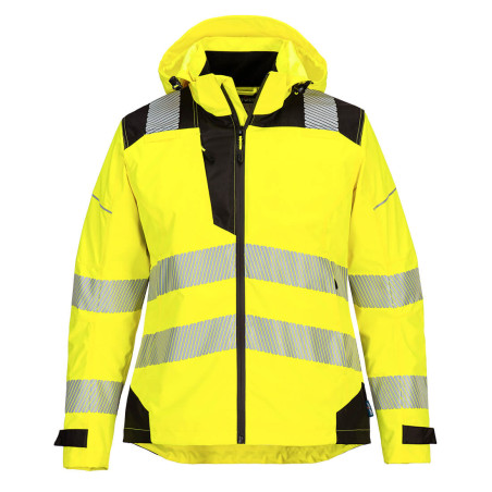 Portwest - Veste de pluie imperméable PW3 pour femmes haute visibilité classe 2