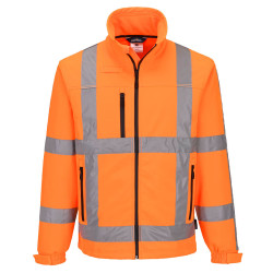 Portwest - Veste softshell 3 couches bandes RWS haute visibilité classe 3