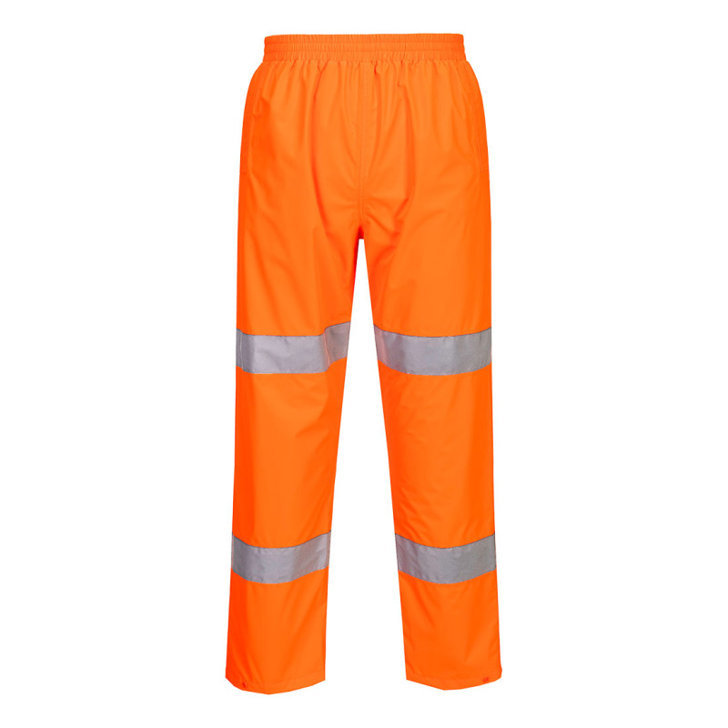 Portwest - Pantalon de pluie imperméable légère et pliable haute visibilité classe 2