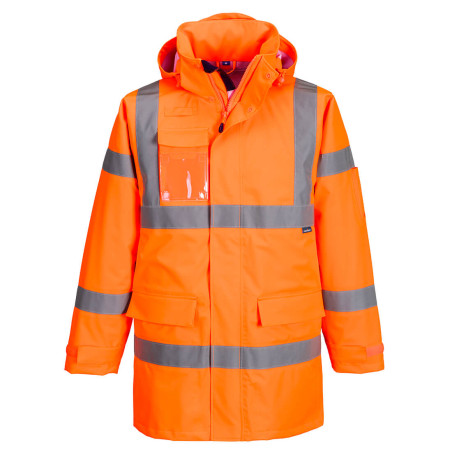 Portwest - Veste de pluie imperméable 3 couches conditions extrêmes haute visibilité classe 3