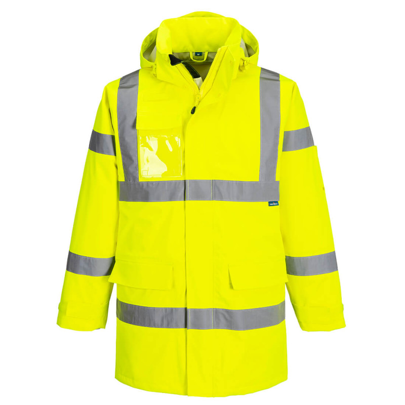 Portwest - Veste de pluie imperméable 3 couches conditions extrêmes haute visibilité classe 3