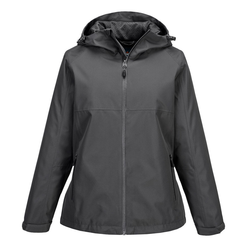 Portwest - Veste de pluie PROFESSIONAL imperméable avec capuche pour femmes