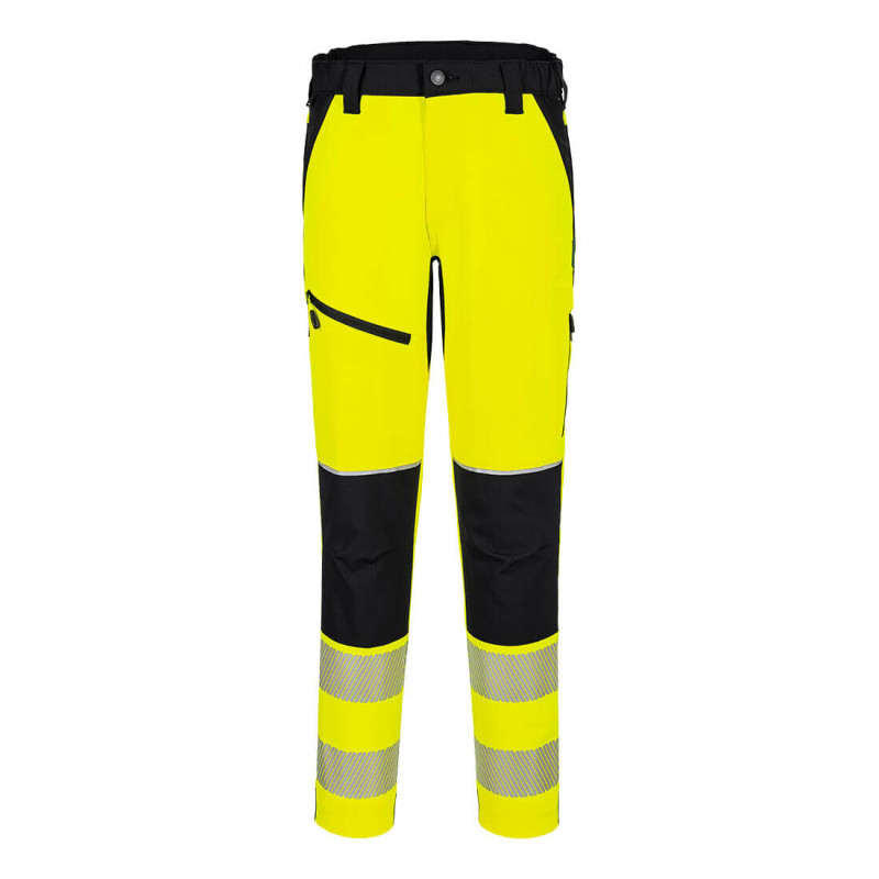 Portwest - Pantalon de travail stretch PW3 en tissu ripstop haute visibilité classe 1 ou 2
