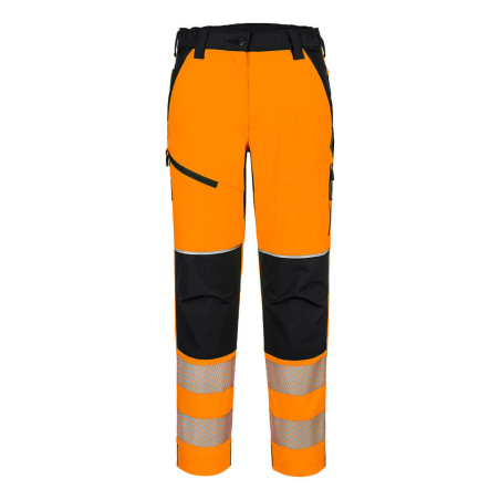 Portwest - Pantalon de travail stretch PW3 pour femmes en tissu ripstop haute visibilité classe 1