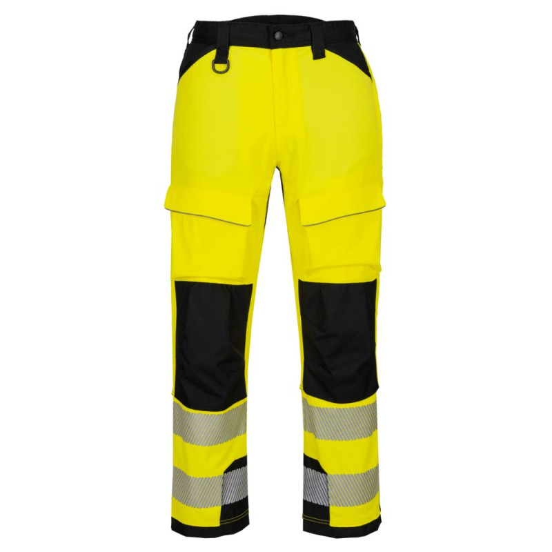 Portwest - Pantalon de travail en hauteur stretch PW3 en tissu ripstop haute visibilité classe 2