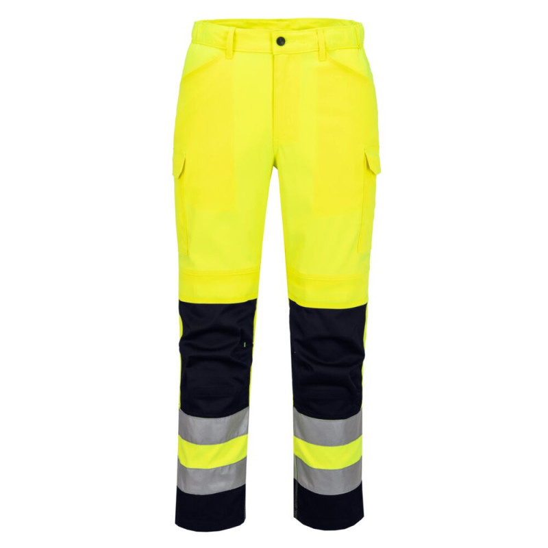 Portwest - Pantalon de travail en poly-coton maille aérée poches cargo stretch haute visibilité classe 1 ou 2