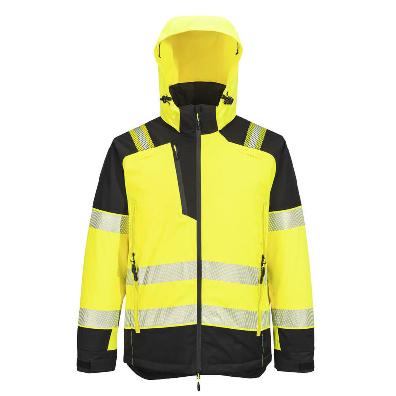 Portwest - Parka d'hiver imperméable en tissu stretch PW3 haute visibilité classe 2