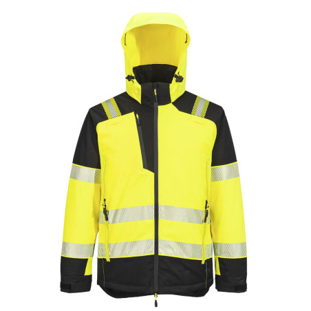 Portwest - Parka d'hiver imperméable en tissu stretch PW3 haute visibilité classe 2